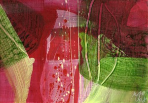 Acryl burgund-grün 2008.3